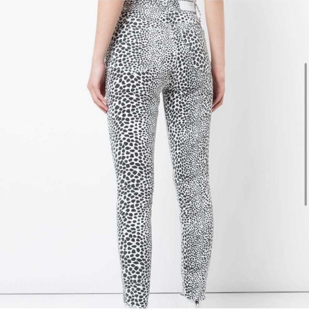RE/DONE Cheetah Print High Rise Crop Jeans Flame Orange Size 26 NWT - Picture 16 of 16